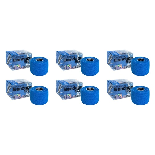 Medstock Cohesive Bandage Blue 5cm x 10m Pack of 6