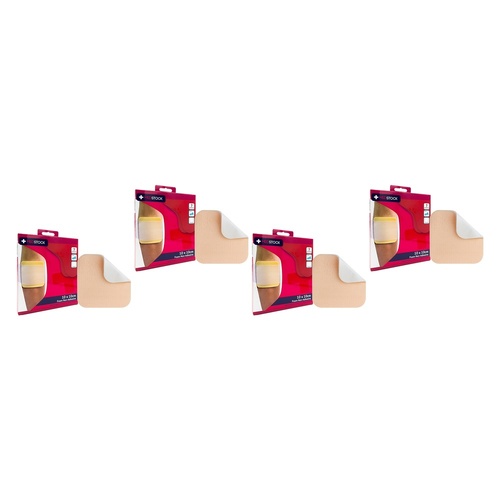 Medstock Foam Non-Adhesive Dressing 10cm x 10cm 2 Pack Bundle of 4