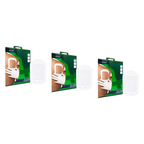 Medstock Transparent Film Dressing 10cm x 12cm 3 Pack Bundle of 3