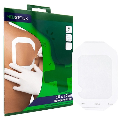 Medstock Transparent Film Dressing 10cm x 12cm 3 Pack