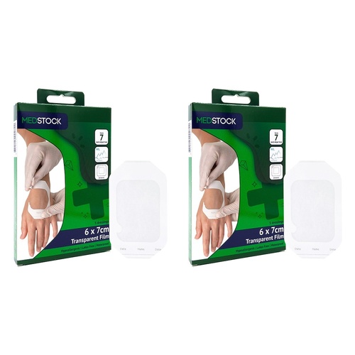Medstock Transparent Film Dressing 6cm x 7cm 5 Pack Bundle of 2