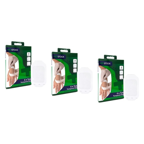 Medstock Transparent Film Dressing 6cm x 7cm 5 Pack Bundle of 3