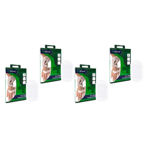 Medstock Transparent Film Dressing 6cm x 7cm 5 Pack Bundle of 4