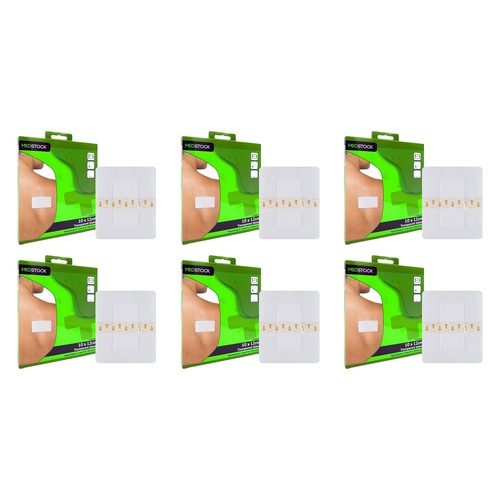 Medstock Transparent Island Dressing 10cm x 12cm 3 Pack Bundle of 6