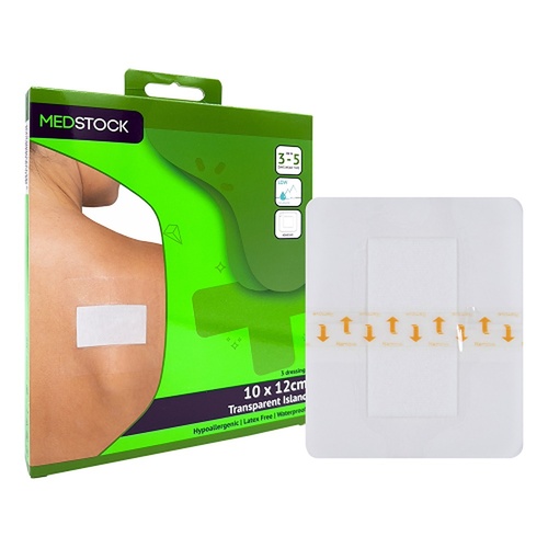 Medstock Transparent Island Dressing 10cm x 12cm 3 Pack