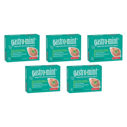 Gastromint Peppermint Oil 60 Capsules Pack of 5