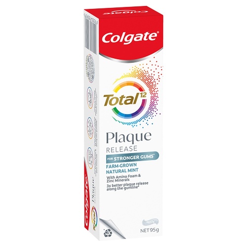 Colgate Total Plaque Release Toothpaste Farm-Grown Natural Mint 95g