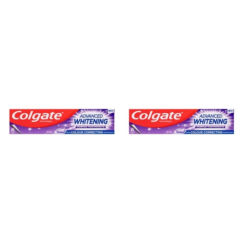 Colgate Advanced Whitening Purple Toothpaste 120g Pack of 2