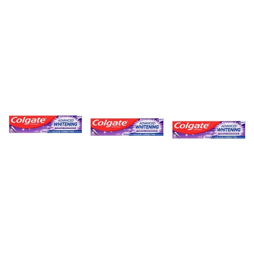 Colgate Advanced Whitening Purple Toothpaste 120g Pack of 3