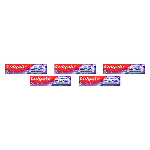 Colgate Advanced Whitening Purple Toothpaste 120g Pack of 5