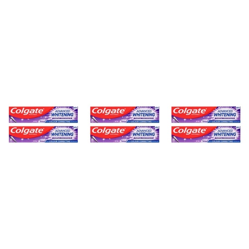 Colgate Advanced Whitening Purple Toothpaste 120g Pack of 6