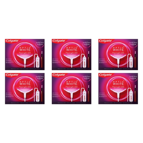 Colgate Optic White FlexLight LED Whitening Kit & Whitening Pen Pack of 6