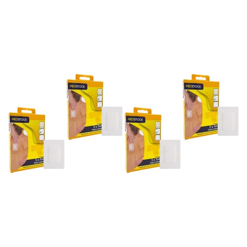 Medstock Fabric Island Dressing 5cm x 7cm 5 Pack Bundle of 4