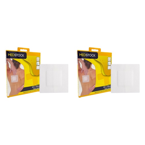 Medstock Fabric Island Dressing 10cm x 10cm 5 Pack Bundle of 2
