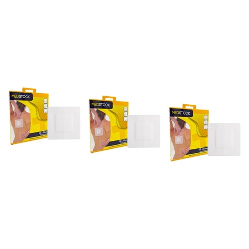 Medstock Fabric Island Dressing 10cm x 10cm 5 Pack Bundle of 3