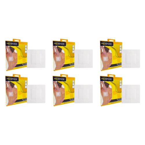 Medstock Fabric Island Dressing 10cm x 10cm 5 Pack Bundle of 6