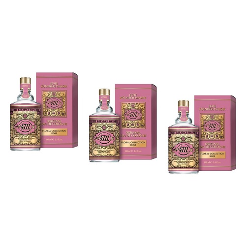 4711 Original EDC Floral Rose 100mL Pack of 3