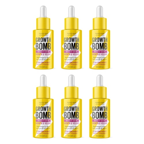 Growth Bomb Booster Serum Growth & Volume 30mL Pack of 6