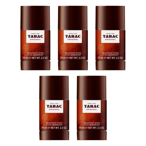 Tabac Original Deodorant Stick, 75mL Pack of 5
