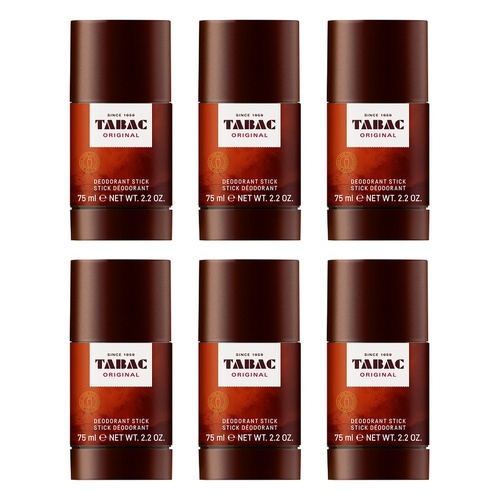 Tabac Original Deodorant Stick, 75mL Pack of 6