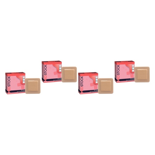 Medstock Silicone Lite Dressing With Border 10cm x 10cm 10 Pack Bundle of 4