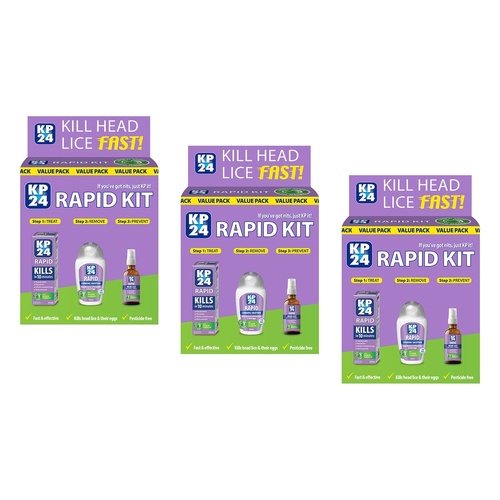 KP24 Rapid Head Lice Kit Pack of 3