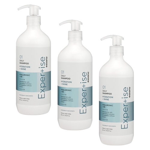Essano Expertise Hydrating Daily Shampoo 600mL Pack of 3
