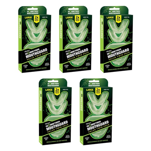 Gobsters Mouthguard Large 2 Pack Bundle of 5