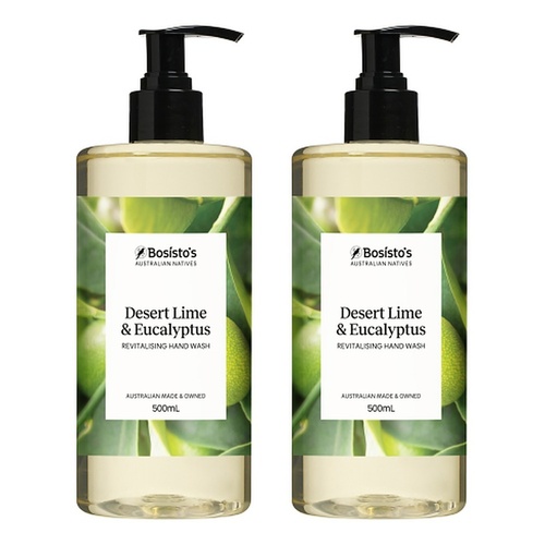 Bosisto's Desert Lime and Eucalyptus Hand Wash 500mL x 3 Bundle of 2