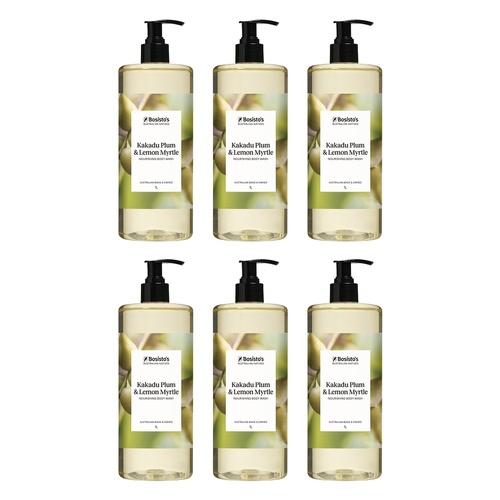 Bosisto's Kakadu Plum and Lemon Myrtle Body Wash 1 L x 3 Bundle of 6
