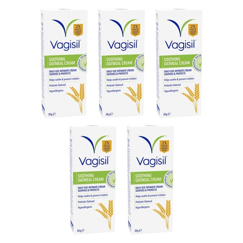 Vagisil Soothing Oatmeal Cream 30g Pack of 5