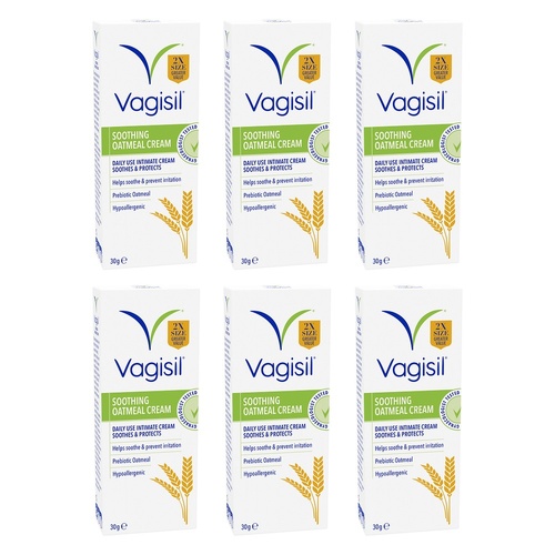 Vagisil Soothing Oatmeal Cream 30g Pack of 6