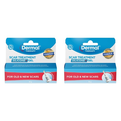 Dermal Therapy Scar Treatment Silicone+ Gel 10g Pack of 2