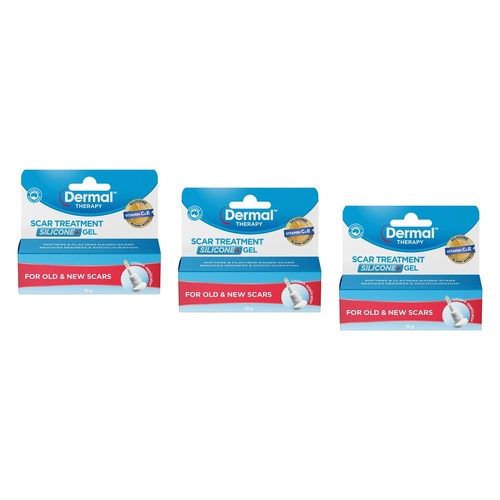 Dermal Therapy Scar Treatment Silicone+ Gel 10g Pack of 3