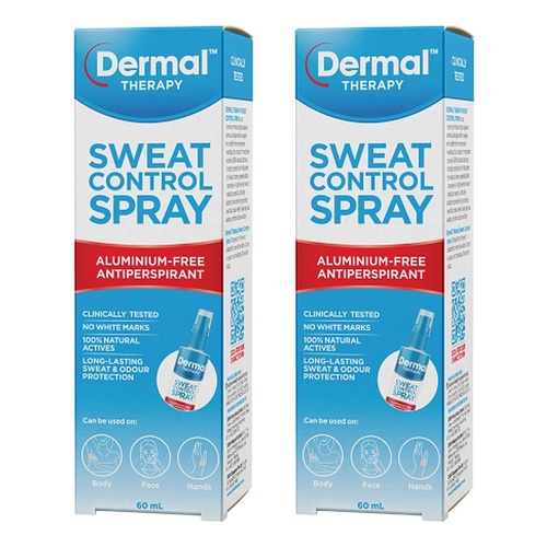Dermal Therapy Sweat Control Spray 60mL Pack of 2