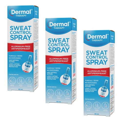 Dermal Therapy Sweat Control Spray 60mL Pack of 3