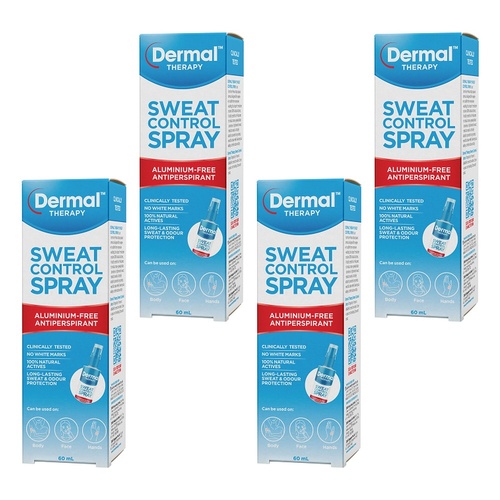 Dermal Therapy Sweat Control Spray 60mL Pack of 4