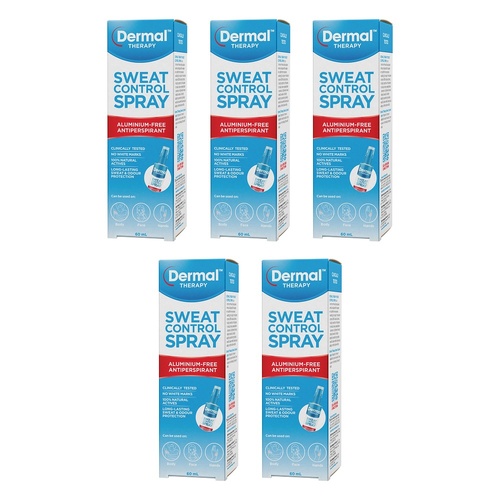 Dermal Therapy Sweat Control Spray 60mL Pack of 5