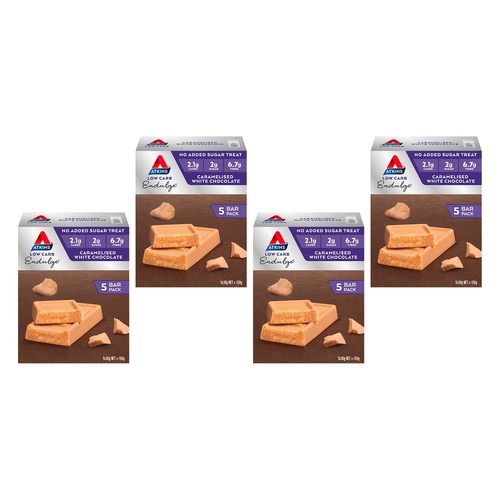 Atkins Endulge Cara White Chocolate 5 Pack Bundle of 4