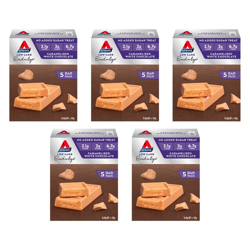 Atkins Endulge Cara White Chocolate 5 Pack Bundle of 5