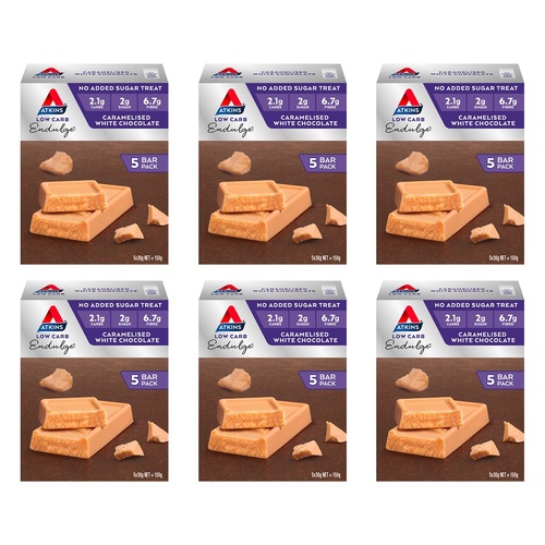 Atkins Endulge Cara White Chocolate 5 Pack Bundle of 6