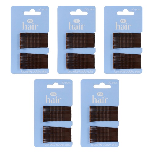 Pharmacy Health Blending Bobby Pins Brunette 30 Pack Bundle of 5