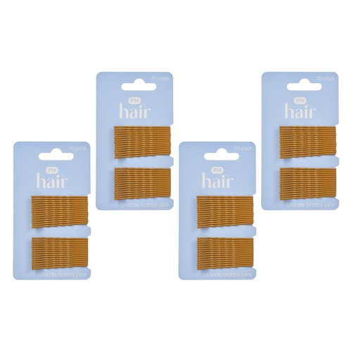 Pharmacy Health Blending Bobby Pins Blonde 30 Pack Bundle of 4