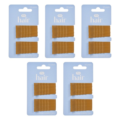 Pharmacy Health Blending Bobby Pins Blonde 30 Pack Bundle of 5
