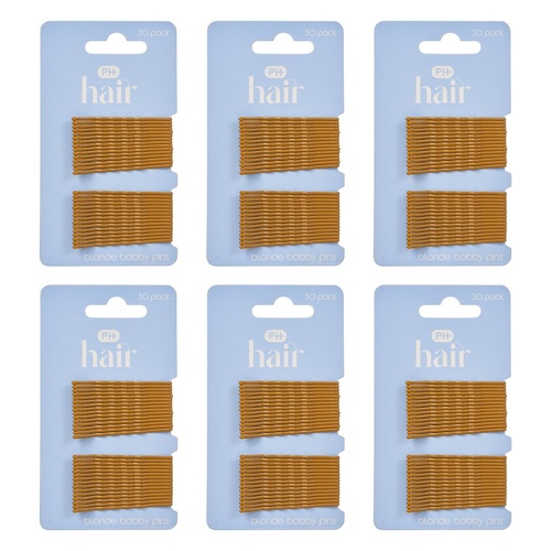 Pharmacy Health Blending Bobby Pins Blonde 30 Pack Bundle of 6