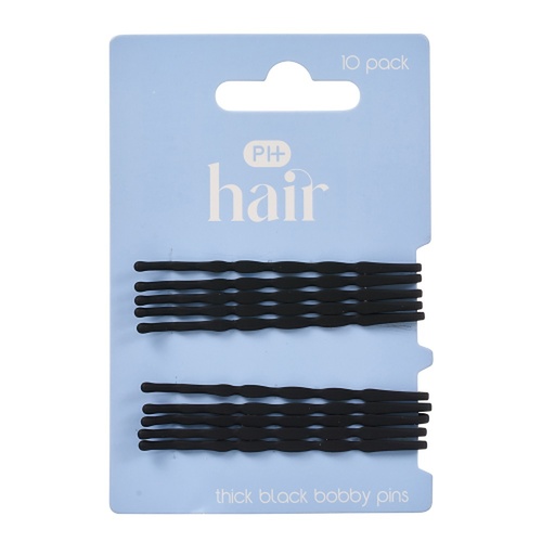 Pharmacy Health Thick Bobby Pins Black 10 Pack