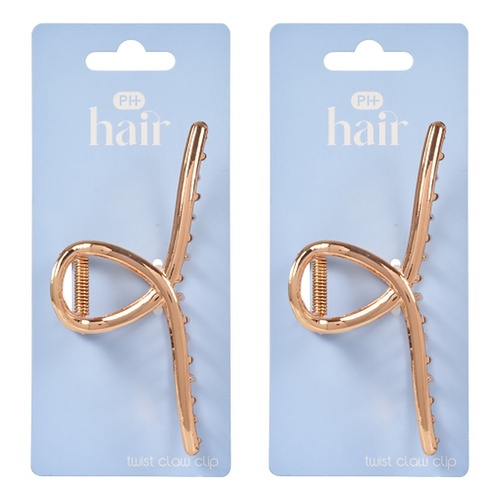 Pharmacy Health Twist Claw Clip Gold Pack of 2