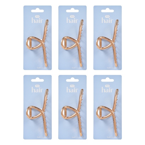 Pharmacy Health Twist Claw Clip Gold Pack of 6