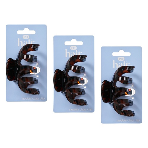 Pharmacy Health Medium Claw Clip Tortoiseshell Pack of 3