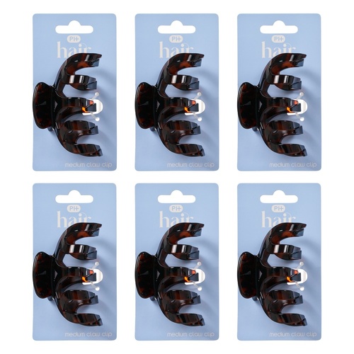 Pharmacy Health Medium Claw Clip Tortoiseshell Pack of 6